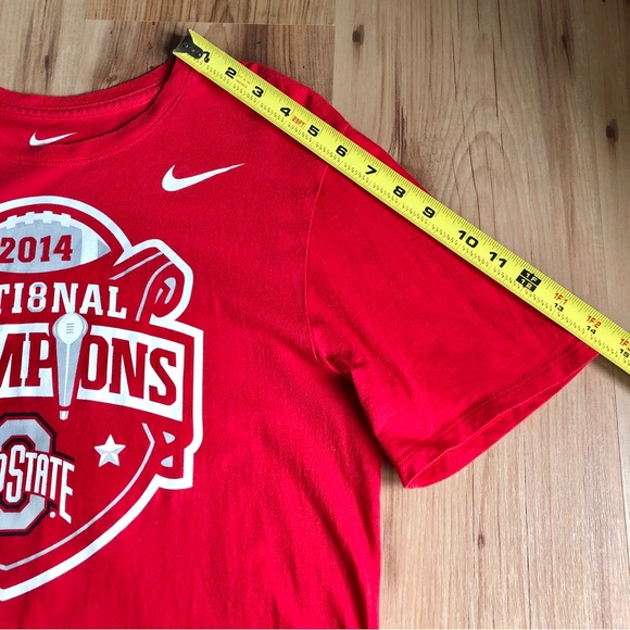 NIKE Ohio State Buckeyes Shirt 2014 National Champions Medium Red Men’s Unisex - Picture 7 of 15